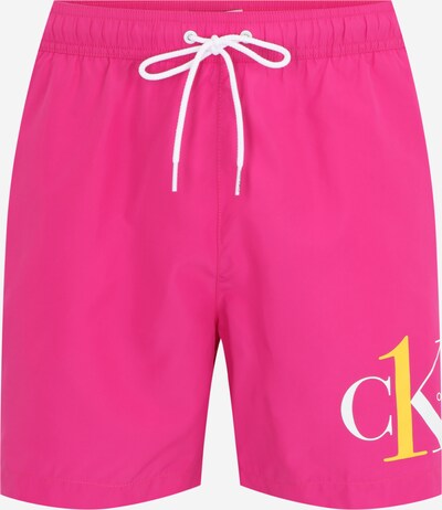 Calvin Klein Swimwear Badeshorts i gul / pitaya / hvit, Produktvisning