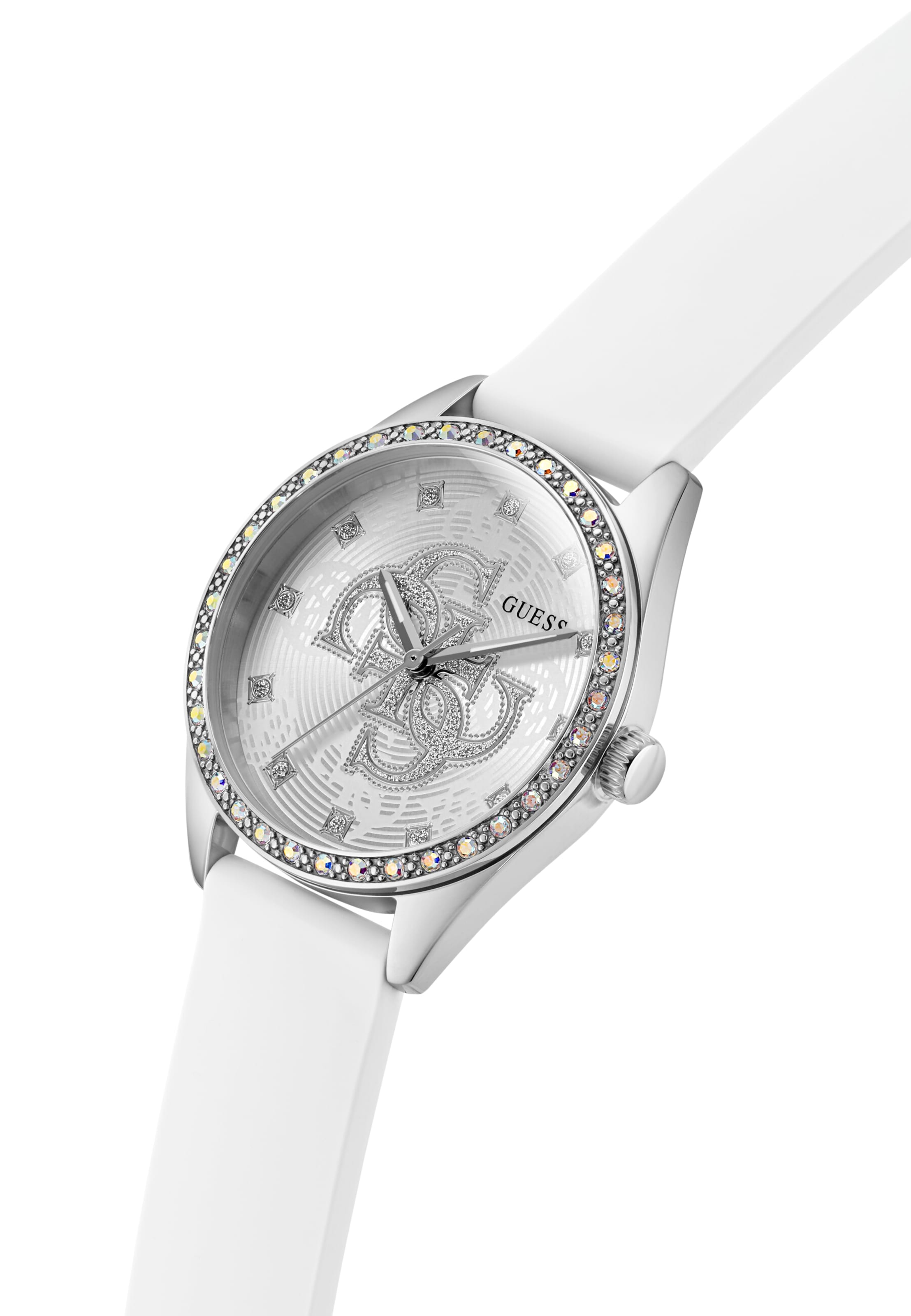 GUESS Analoog horloge ' AVA ' in Wit