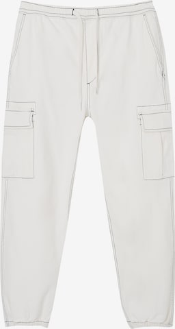 Effilé Jeans cargo Pull&Bear en blanc : devant