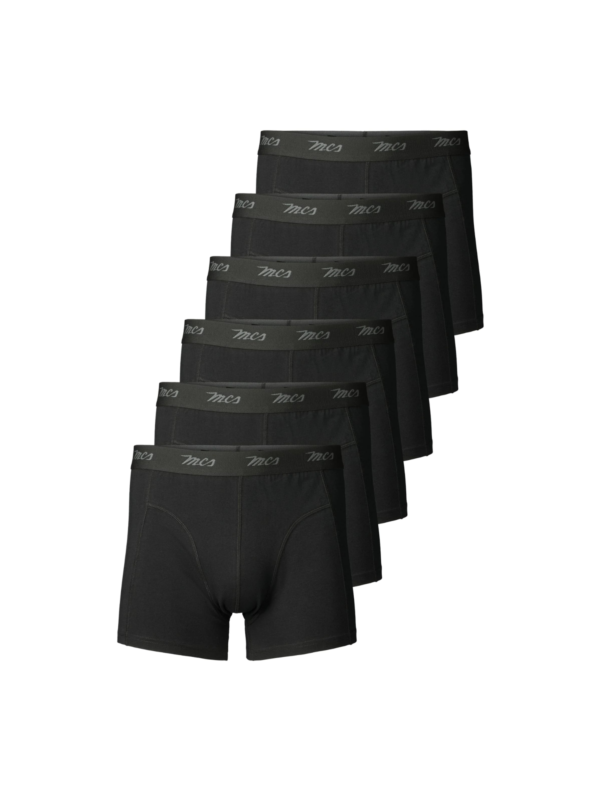 MCS Bokserishortsit 'Grey' värissä musta: etupuoli