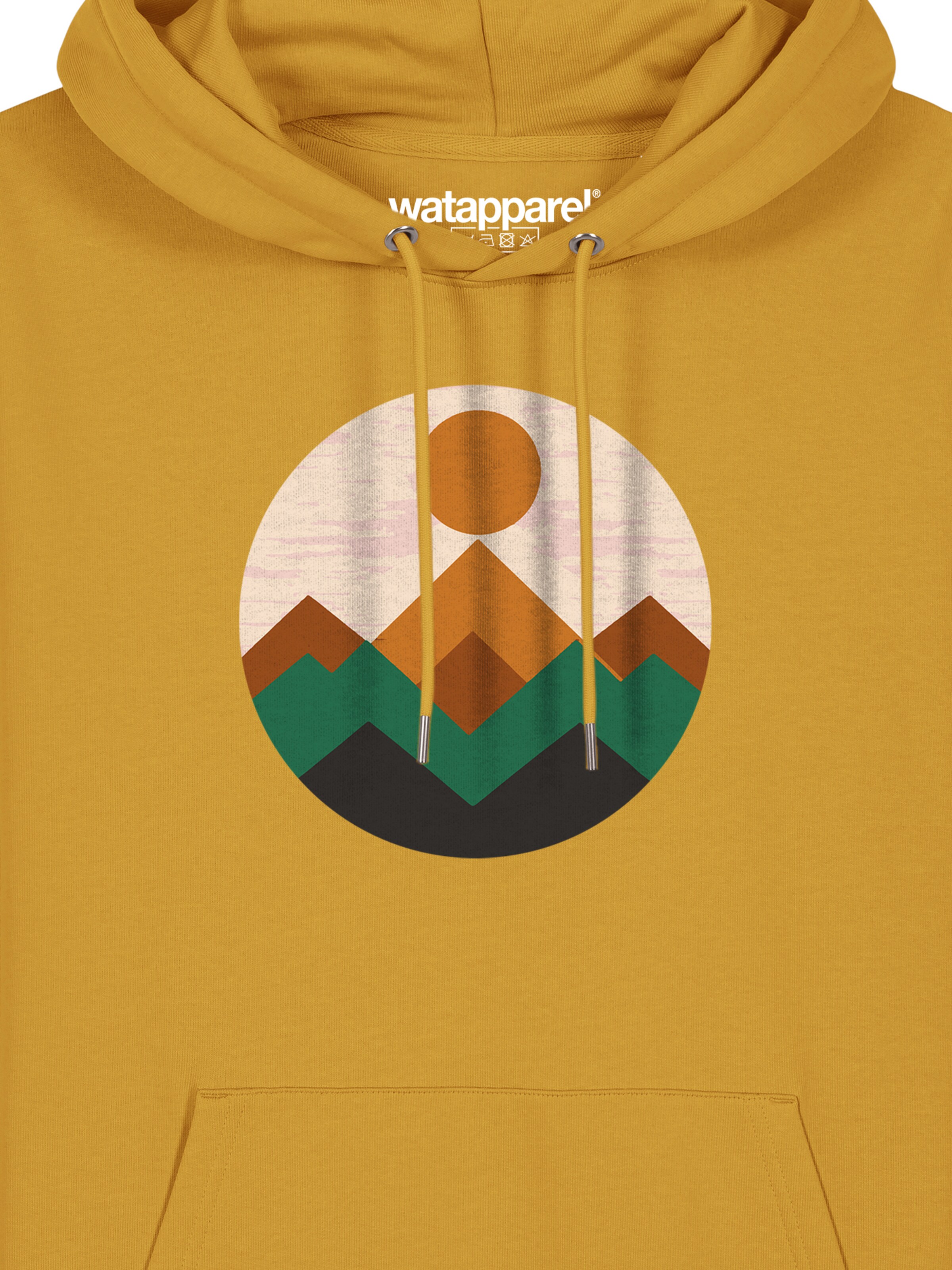 Sweat-shirt 'Geometric Landscape 2' Watapparel en jaune