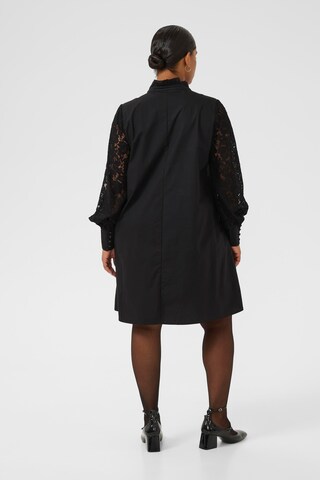 KAFFE CURVE Jurk 'Mynthia' in Zwart