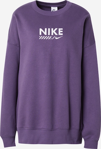 Sweat-shirt Nike Sportswear en violet : devant