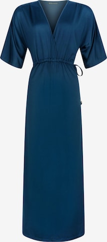 Chic by Lirette Jurk 'Kimono Lotus Natural' in Blauw: voorkant