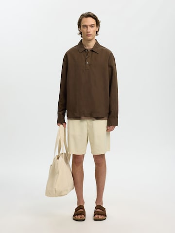 Coupe regular Chemise SELECTED en marron
