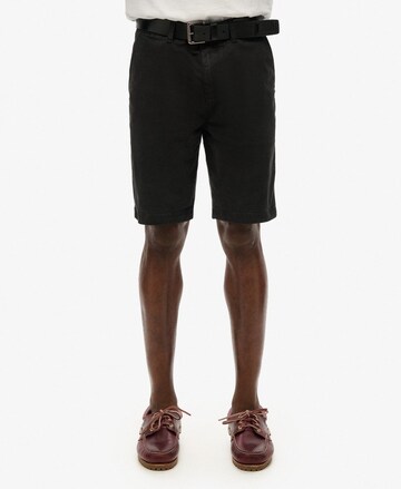 Regular Pantalon chino Superdry en noir : devant