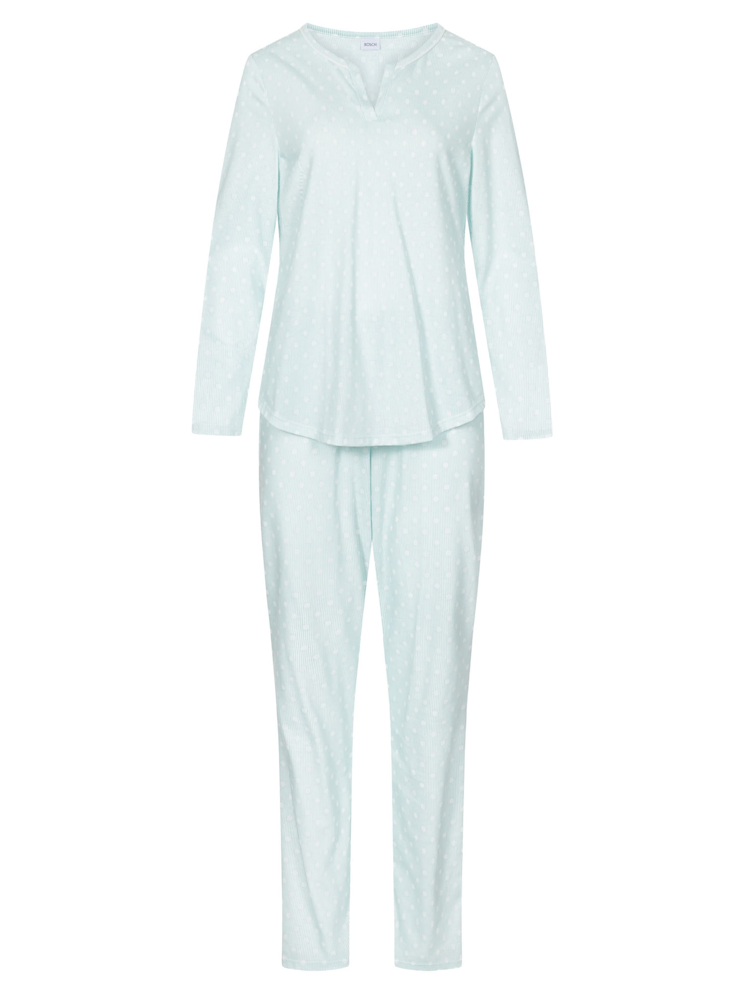 Rösch Pajama ' Mustermix ' in Green: front