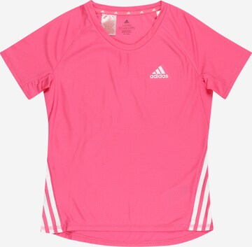 ADIDAS SPORTSWEAR Функциональная футболка 'Aeroready 3-Stripes' в Ярко-розовый: спереди