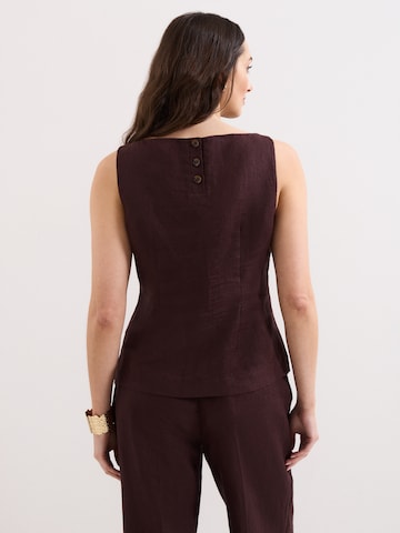 Phase Eight Bluse in Braun: Rückseite