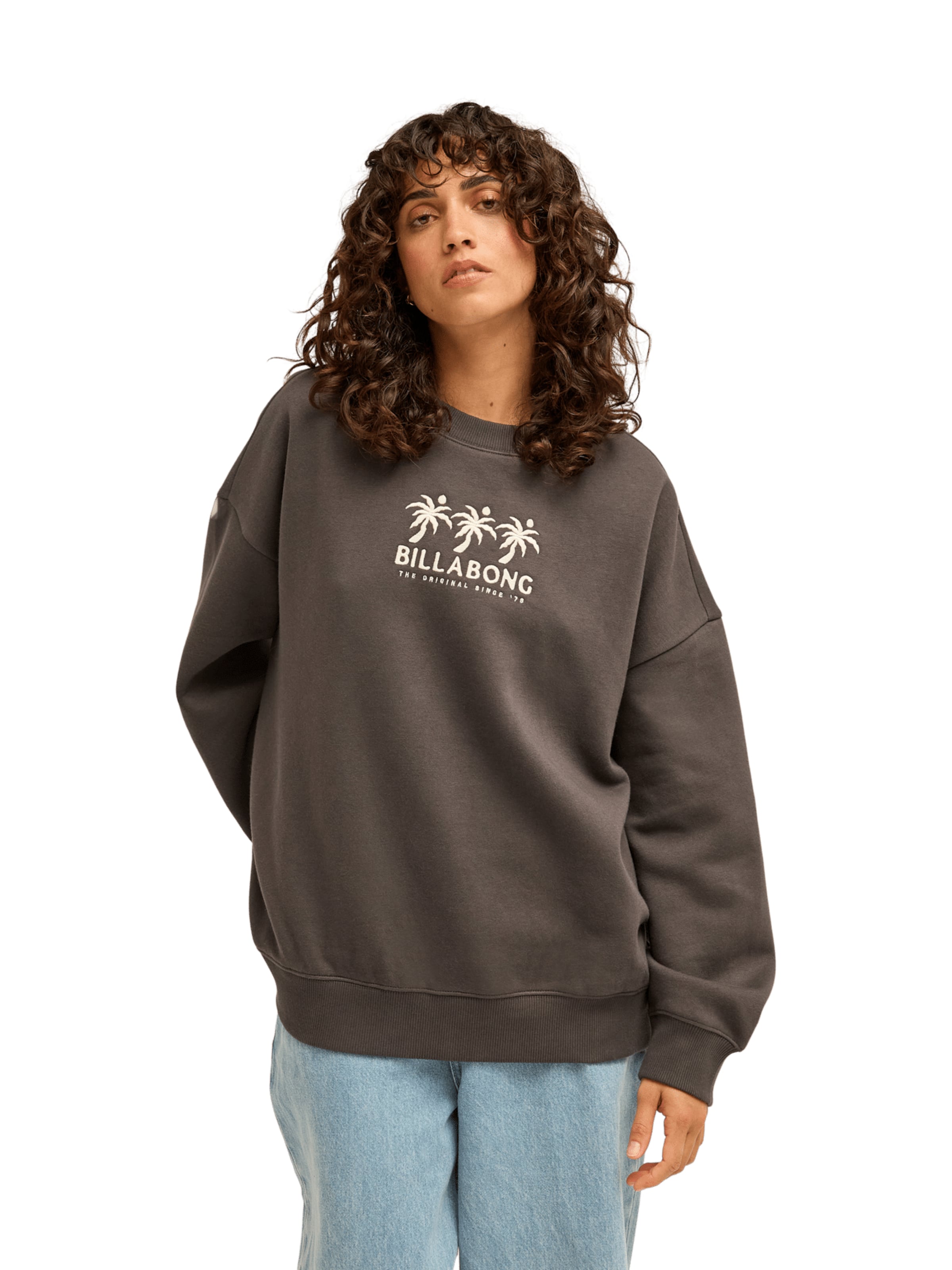 BILLABONGSweater majica 'LIGHT IN SUN' - crna boja: prednji dio