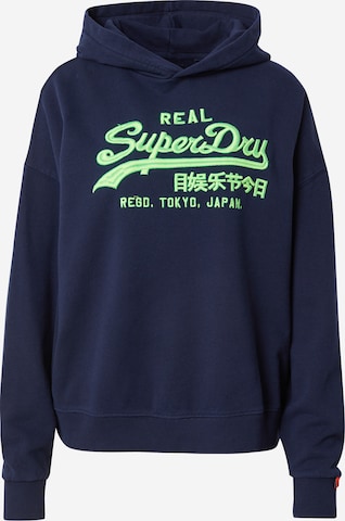 Sweat-shirt Superdry en bleu : devant