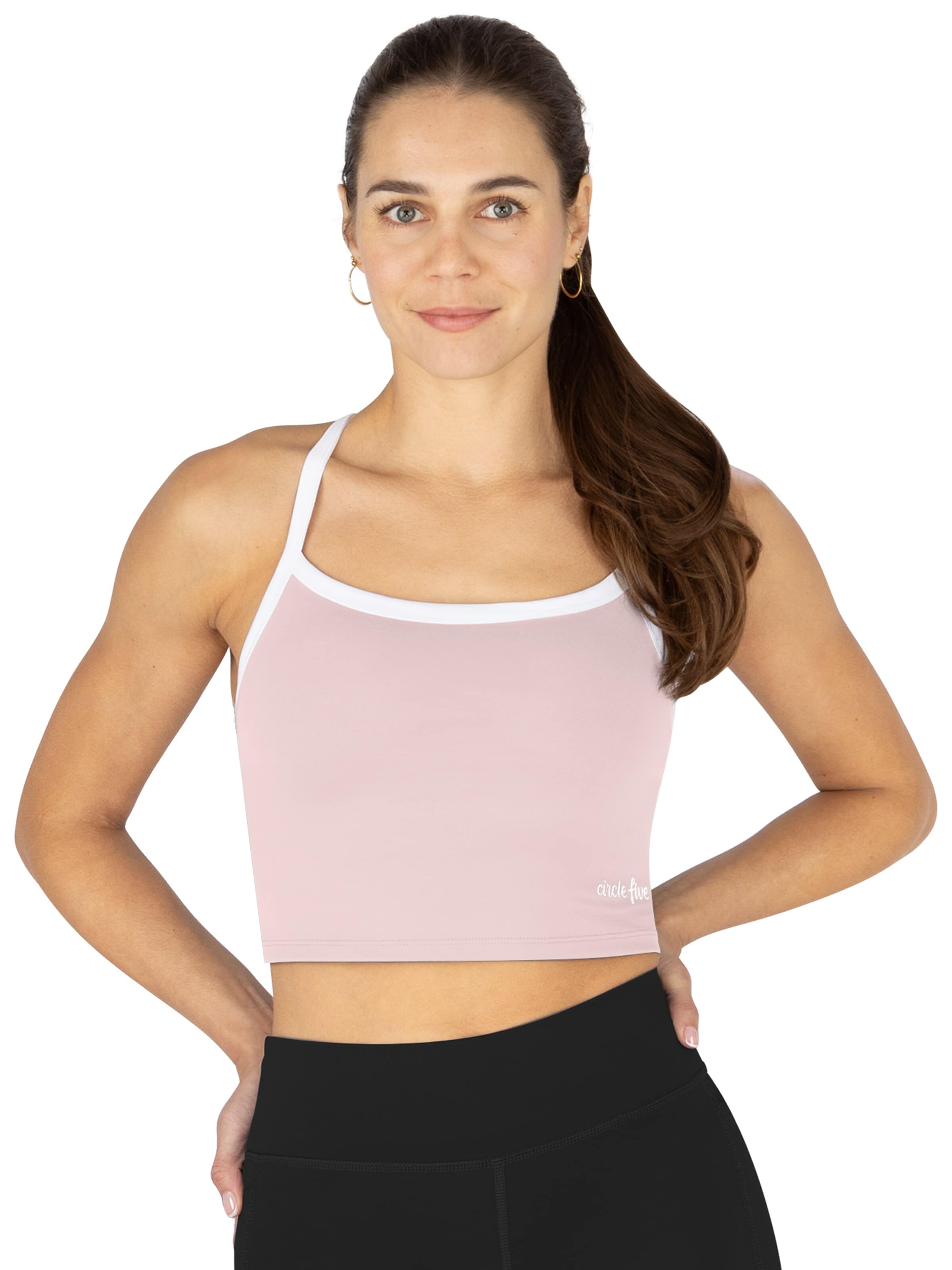 Circle Five Sports top 'Sporttop Damen | Sport-BH mit integriertem BH & Cups | Fitness, Gym Bra & Yoga Top' in Pink: front