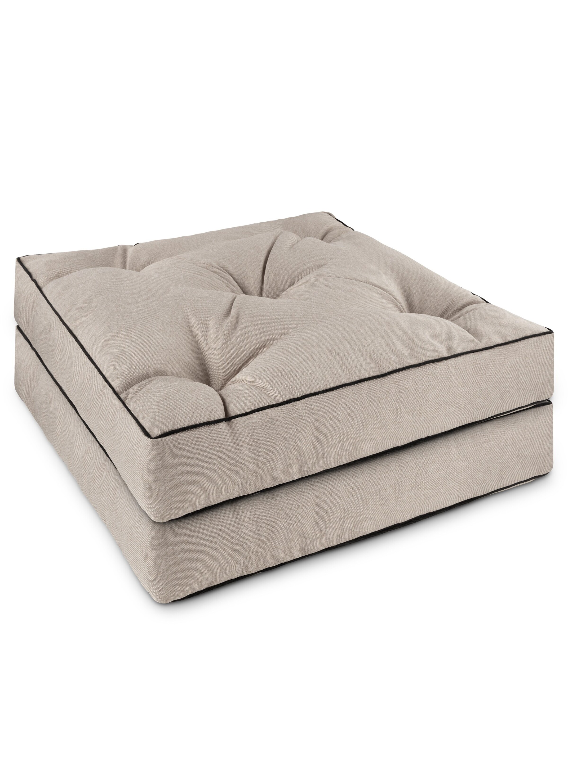 Aspero Stuhlkissen  'Valletta' in Beige: Vorderseite