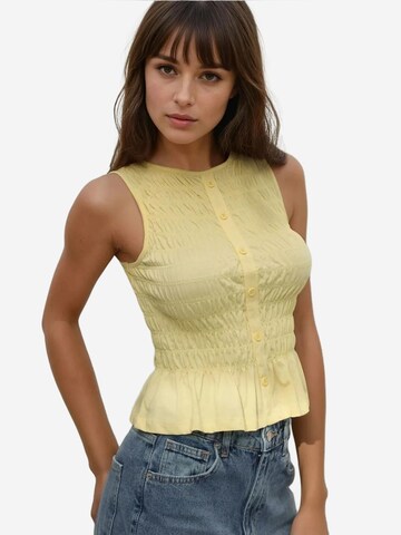 Hiccup Blouse in Geel: voorkant