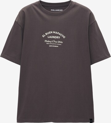 T-Shirt Pull&Bear en gris : devant