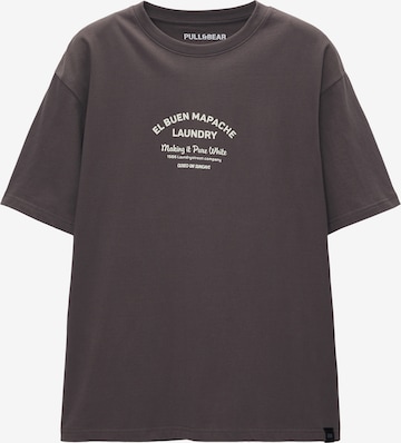 Pull&Bear Koszulka w kolorze szary: przód