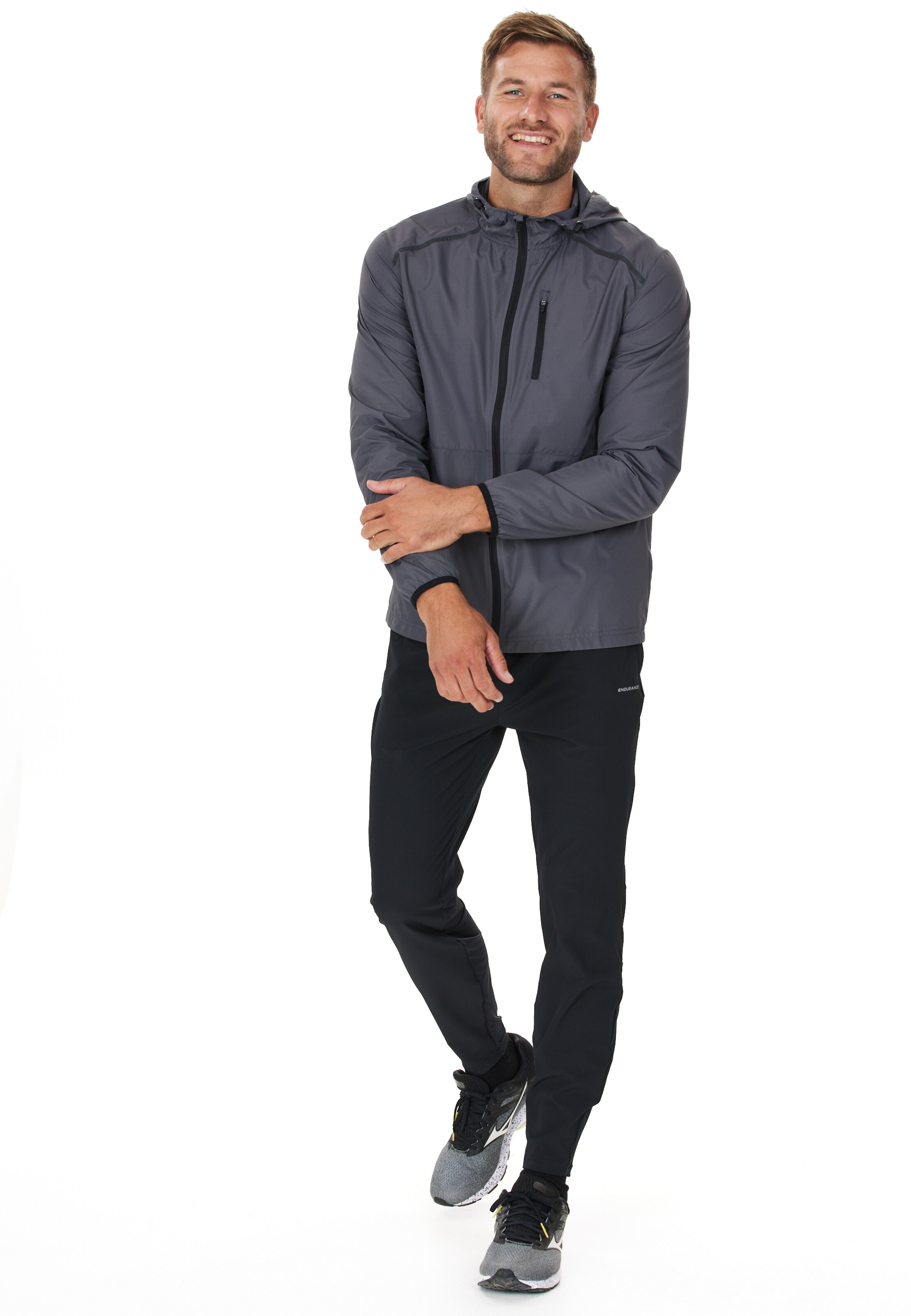 ENDURANCE Athletic Jacket 'Hugoee' in Grey