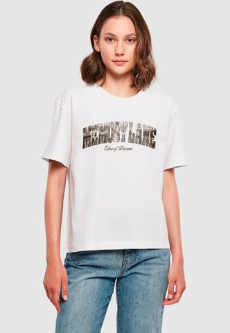 Miss Tee Shirt 'Memory Lane' in Weiß