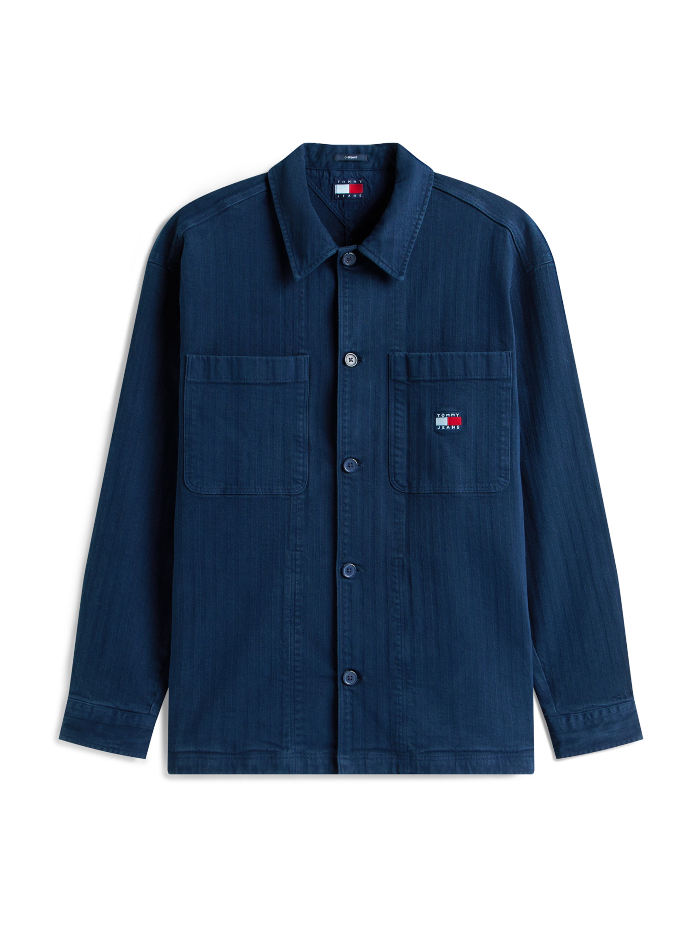 Regular fit Camicia 'ESSENTIAL' di Tommy Jeans in blu: frontale
