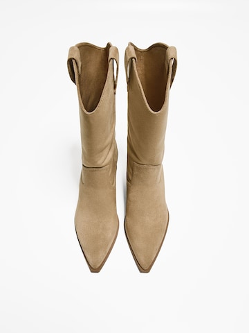Bershka Cowboy csizmák - bézs