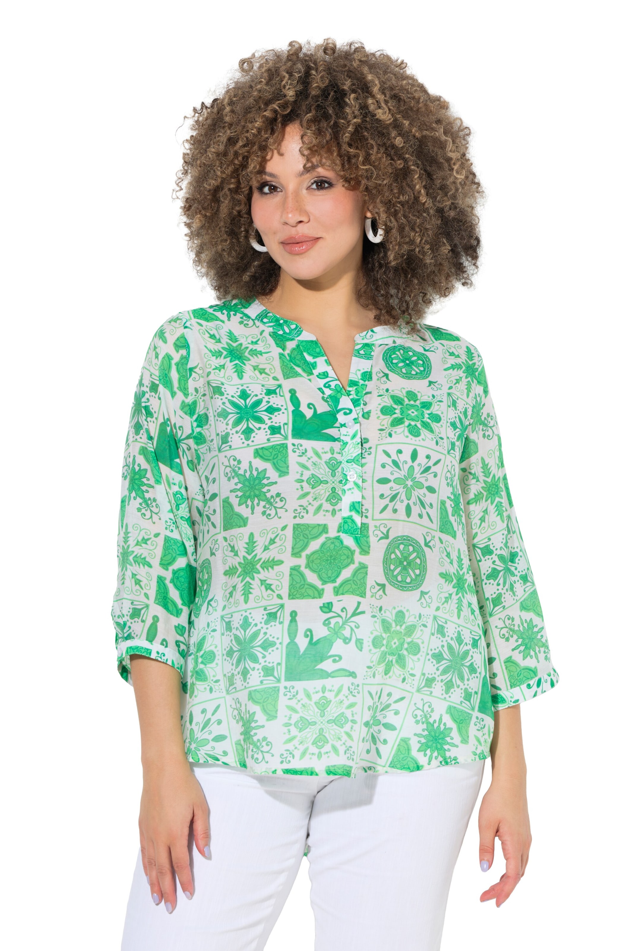 Ulla Popken Tunic in Green: front