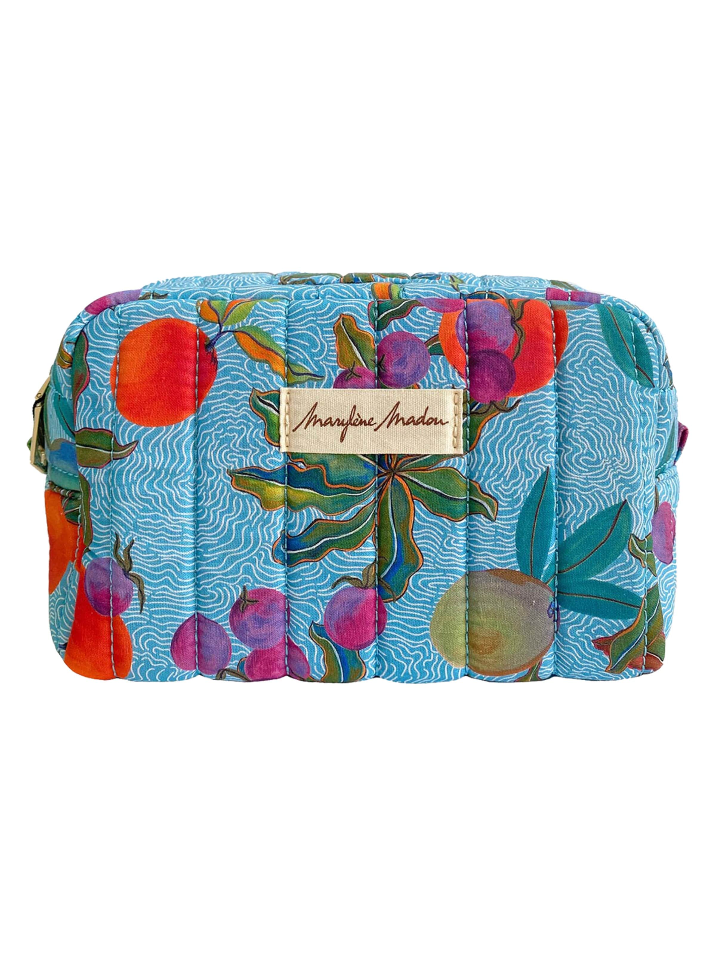 Marylène Madou - Neceser 'Exotic Fruits' en azul: frente