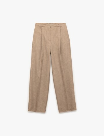 Koton Loose fit Trousers with creases in Brown