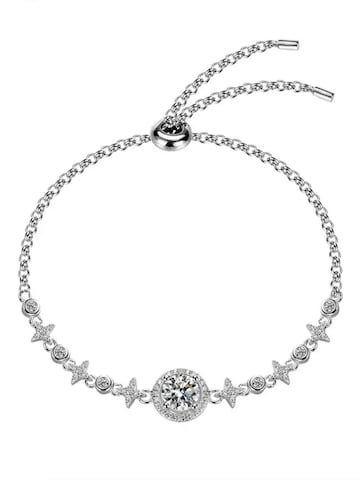 Staufergold Bracelet 'Moissanit Armband „Grace Line“ 1 ct' in Silver: front