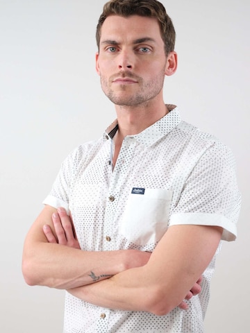 Deeluxe Regular fit Shirt ' ETHNIC ' in Wit