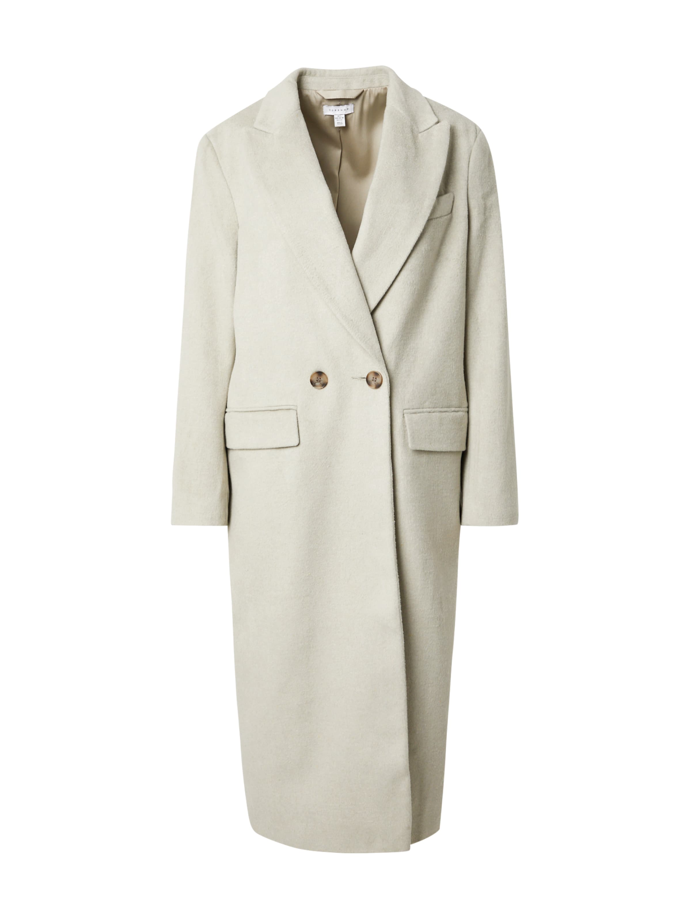 Manteau mi-saison TOPSHOP en beige : devant