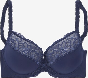 LASCANA Minimiser Bra in Blue: front