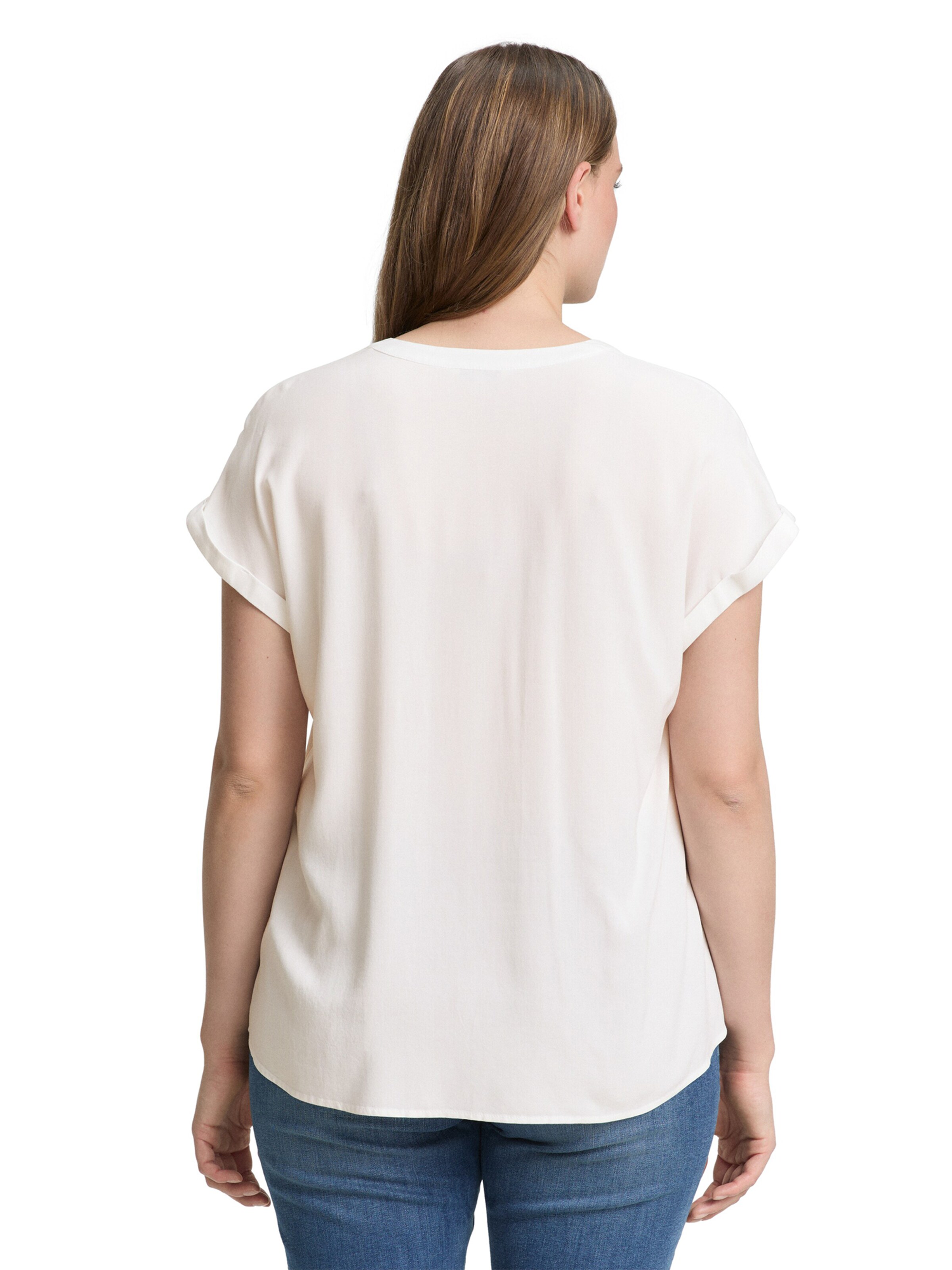 Tom Tailor Women + Pluus, värv valge