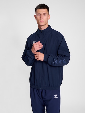 Hummel Sportjas in Blauw: voorkant