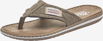 RIEKER T-Bar Sandals in Brown: front
