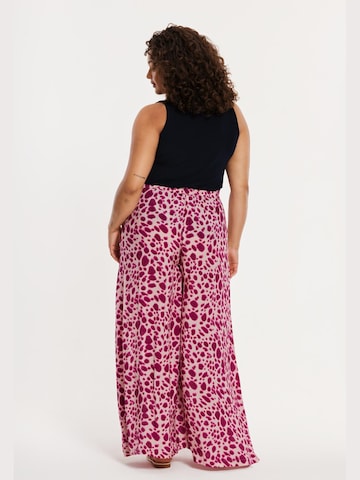YOEK Wide leg Broek in Roze