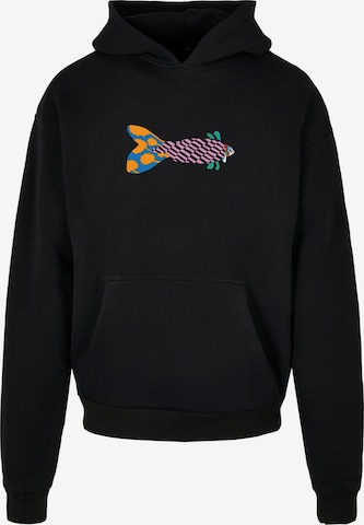 Merchcode Sweatshirt ' Yellow Submarine' in Zwart: voorkant