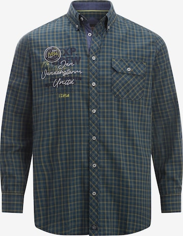 Jan Vanderstorm Overhemd 'Pertavin' in Blauw: voorkant