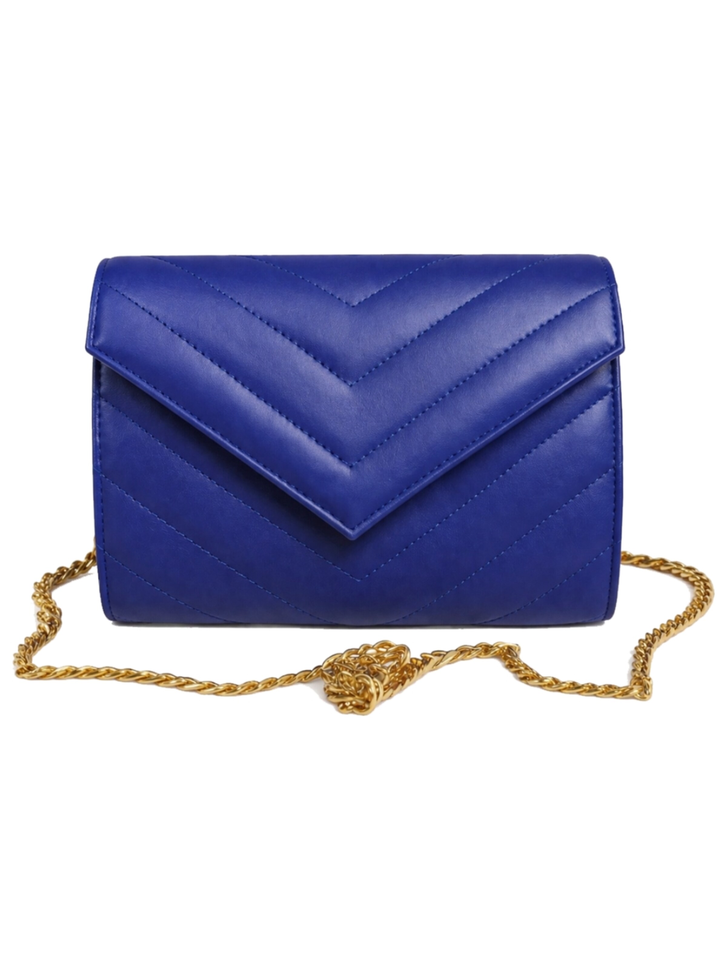 Pochette 'Val Blue Gold Clutch' Sellenes en bleu : devant