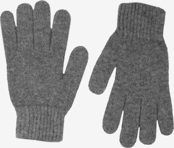 Zwillingsherz Full Finger Gloves in Grey: front