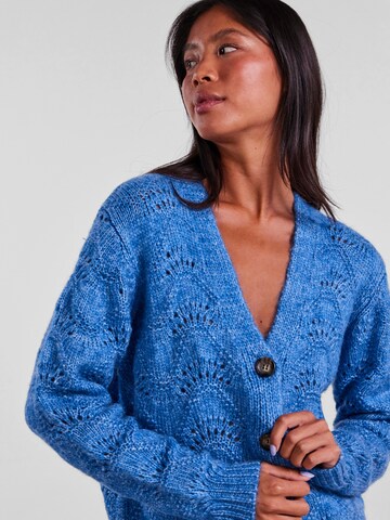 PIECES Knit Cardigan 'Bibbi' in Blue