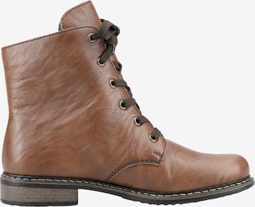 Rieker Lace-Up Ankle Boots in Brown