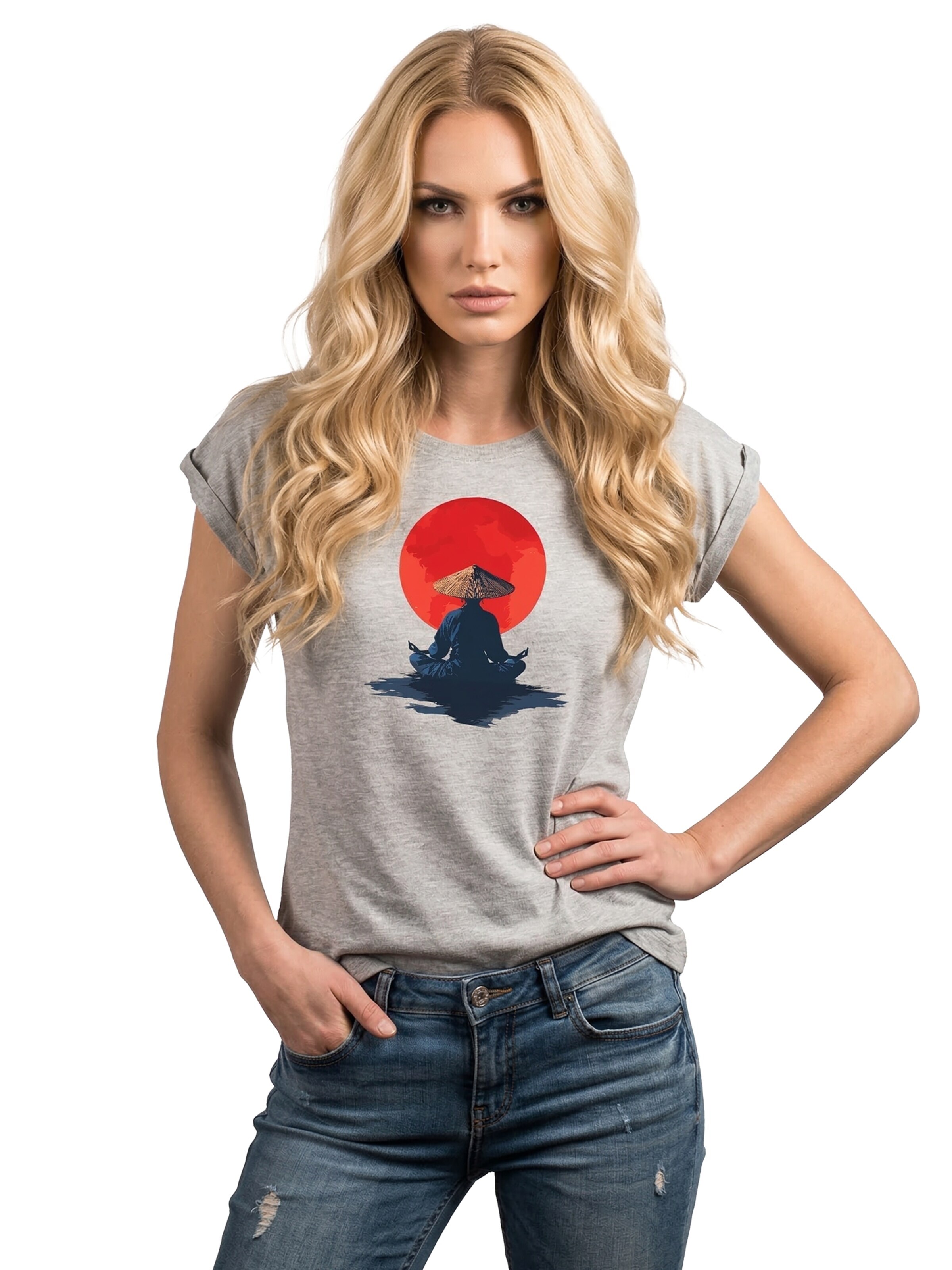 MAKAYA Shirt 'Monk' in Grey: front