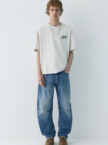 Pull&Bear Shirt 'STWD COMMUNITY' in Beige