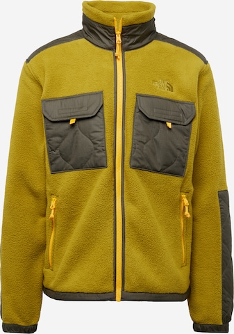 North face denali fleece top green