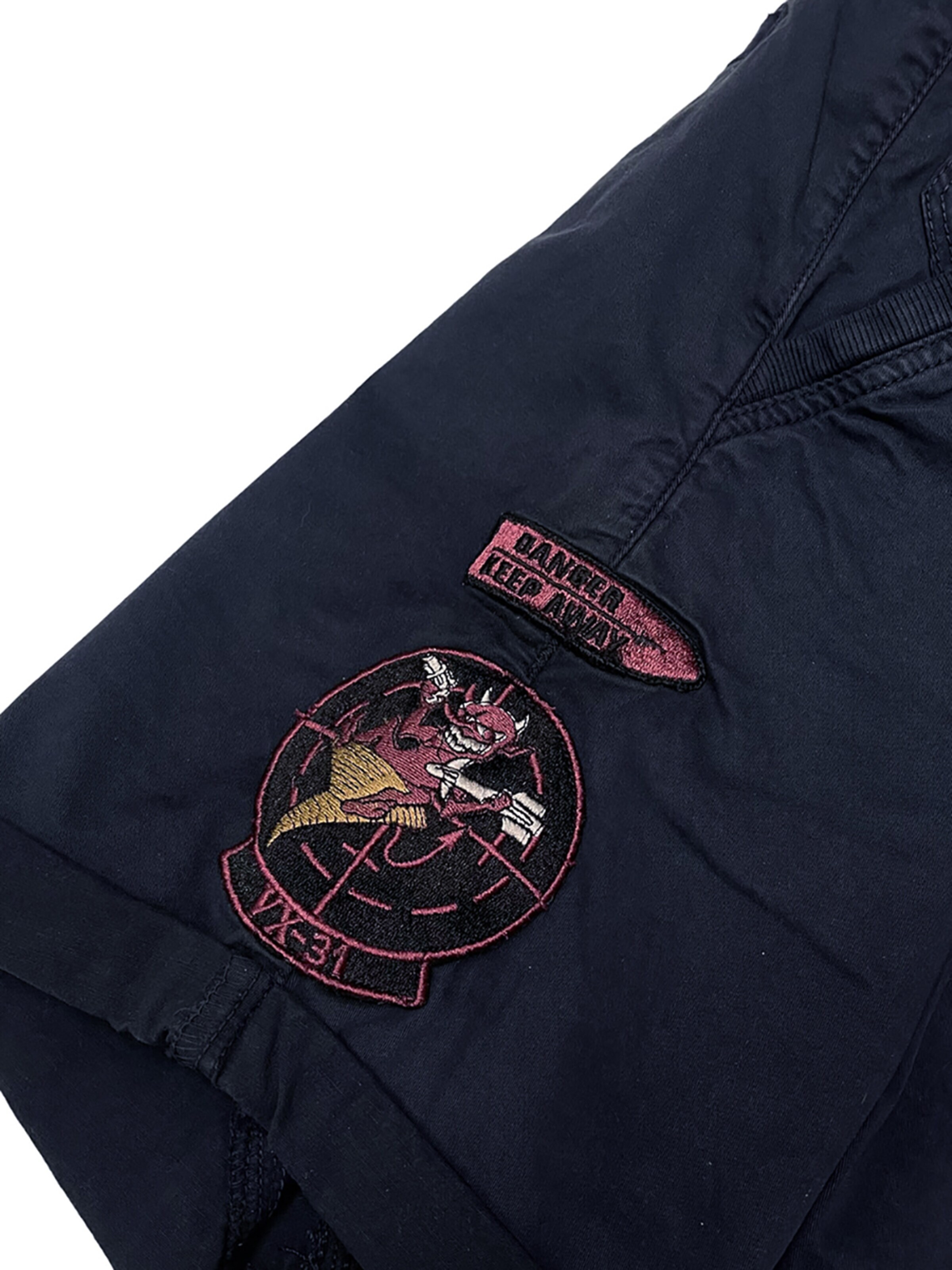 ALPHA INDUSTRIES Regular Hose 'Kerosene Patch Short'‌‌‌‌‌‌‌‌‌‌ in Blau