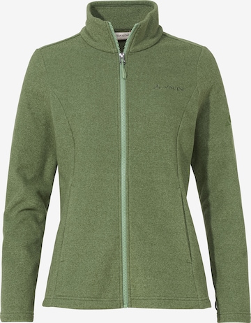 VAUDE Athletic Fleece Jacket in Green: front