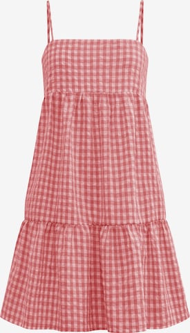 sarkans Imily Bela Vasaras kleita: no priekšpuses