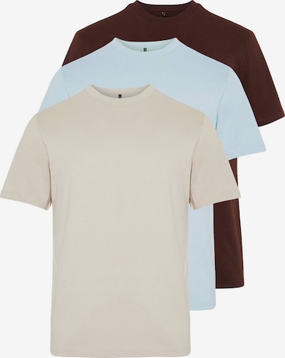 Marškinėliai iš Trendyol, spalva – smėlio spalva / pastelinė mėlyna / šokolado spalva, Prekių apžvalga