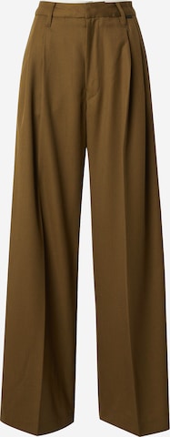 G-Star RAW Wide leg Trousers with creases in Green: front