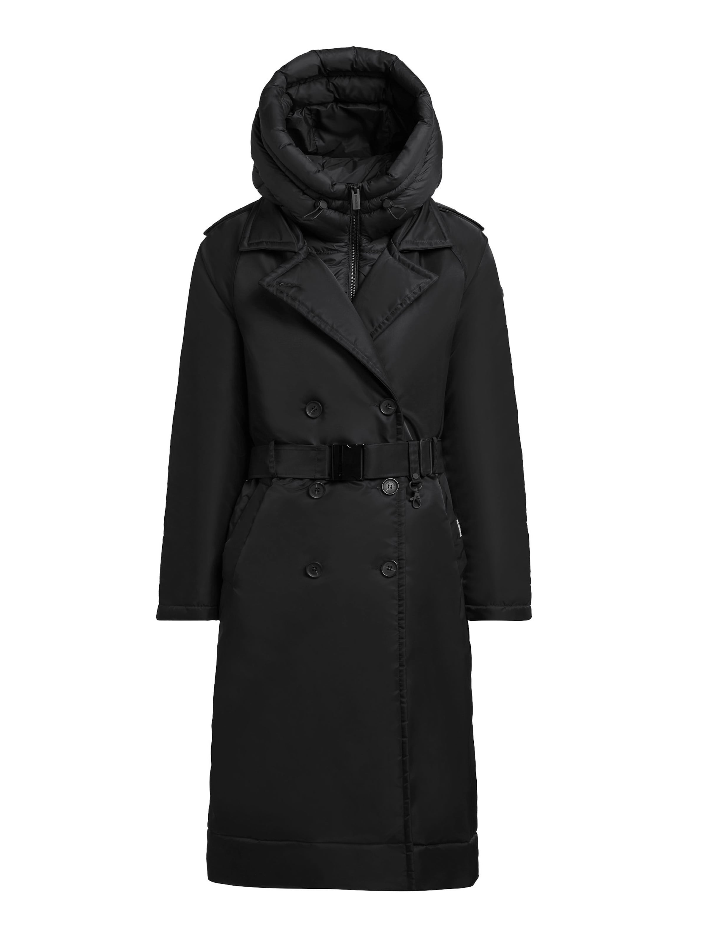 juoda khujo Žieminis paltas &#x27;Lexy&#x27;: priekis